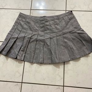 Pleated plaid skirt